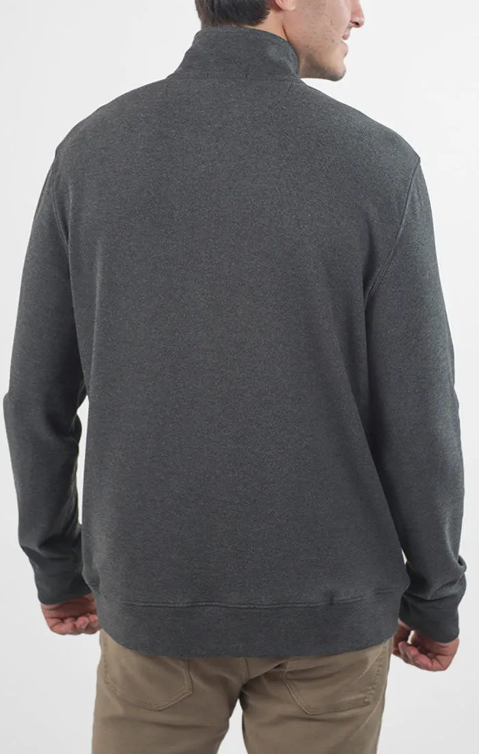 Quarter Zip Dongan Ultra Soft Stretch Ribbed Pullover