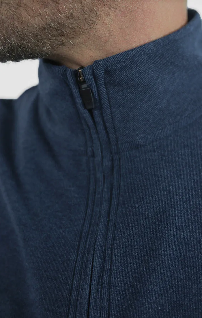 Quarter Zip Dongan Ultra Soft Stretch Ribbed Pullover