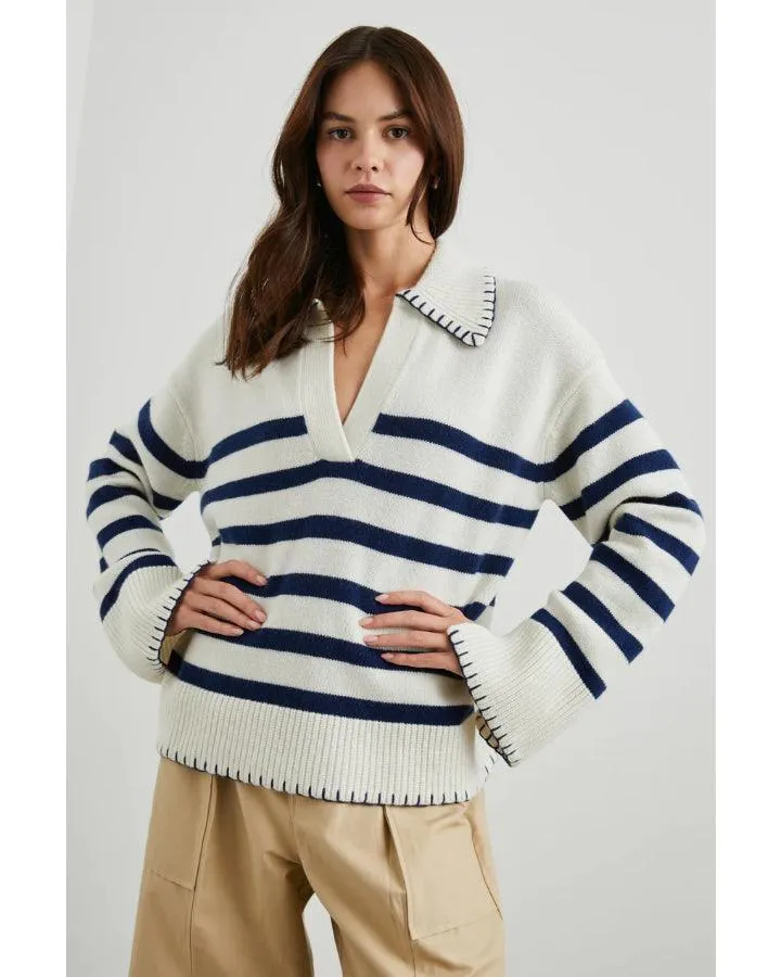 Rails Athena Stripe Cashmere Pullover