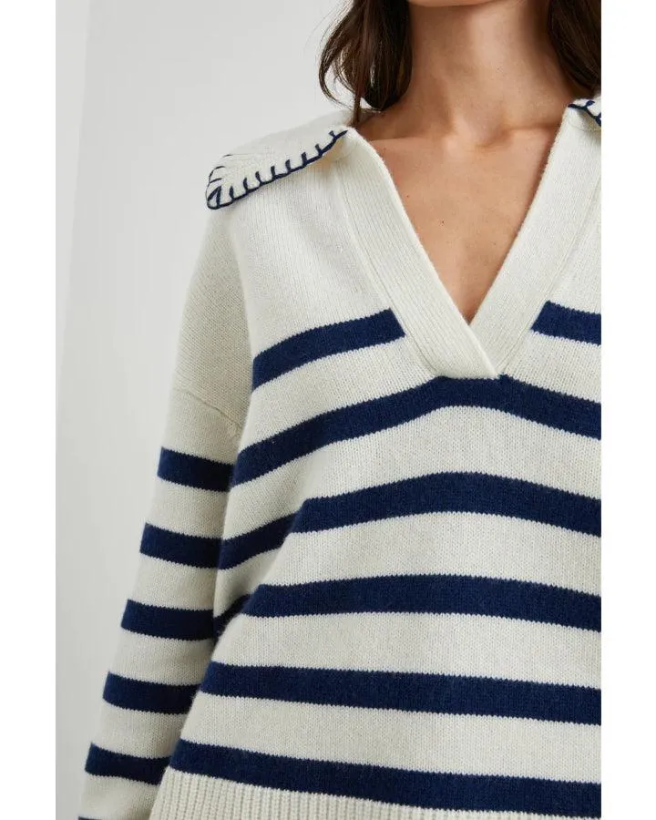 Rails Athena Stripe Cashmere Pullover