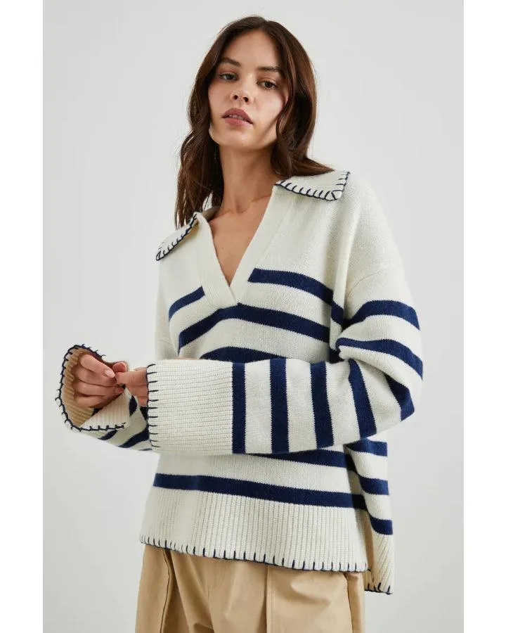 Rails Athena Stripe Cashmere Pullover
