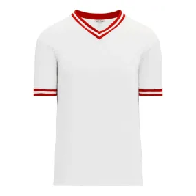 Retro V-Neck Dry Flex Pullover White-Red Jersey