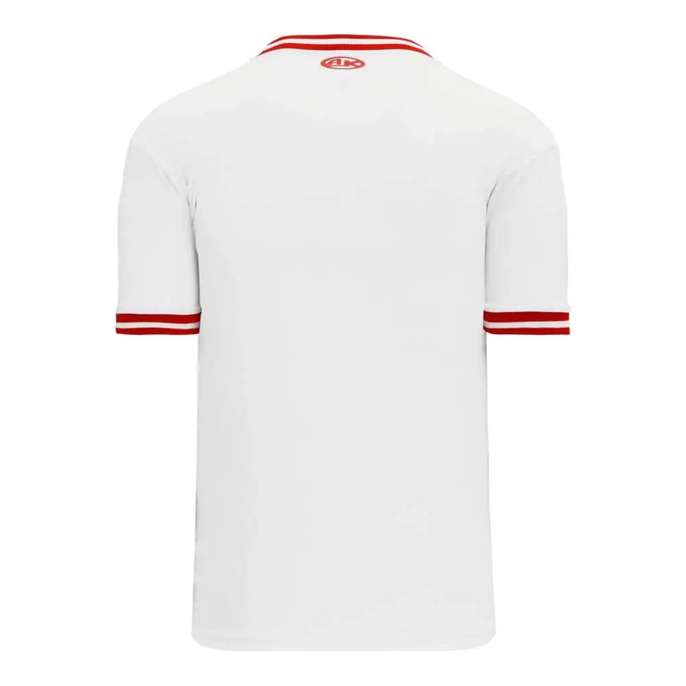 Retro V-Neck Dry Flex Pullover White-Red Jersey