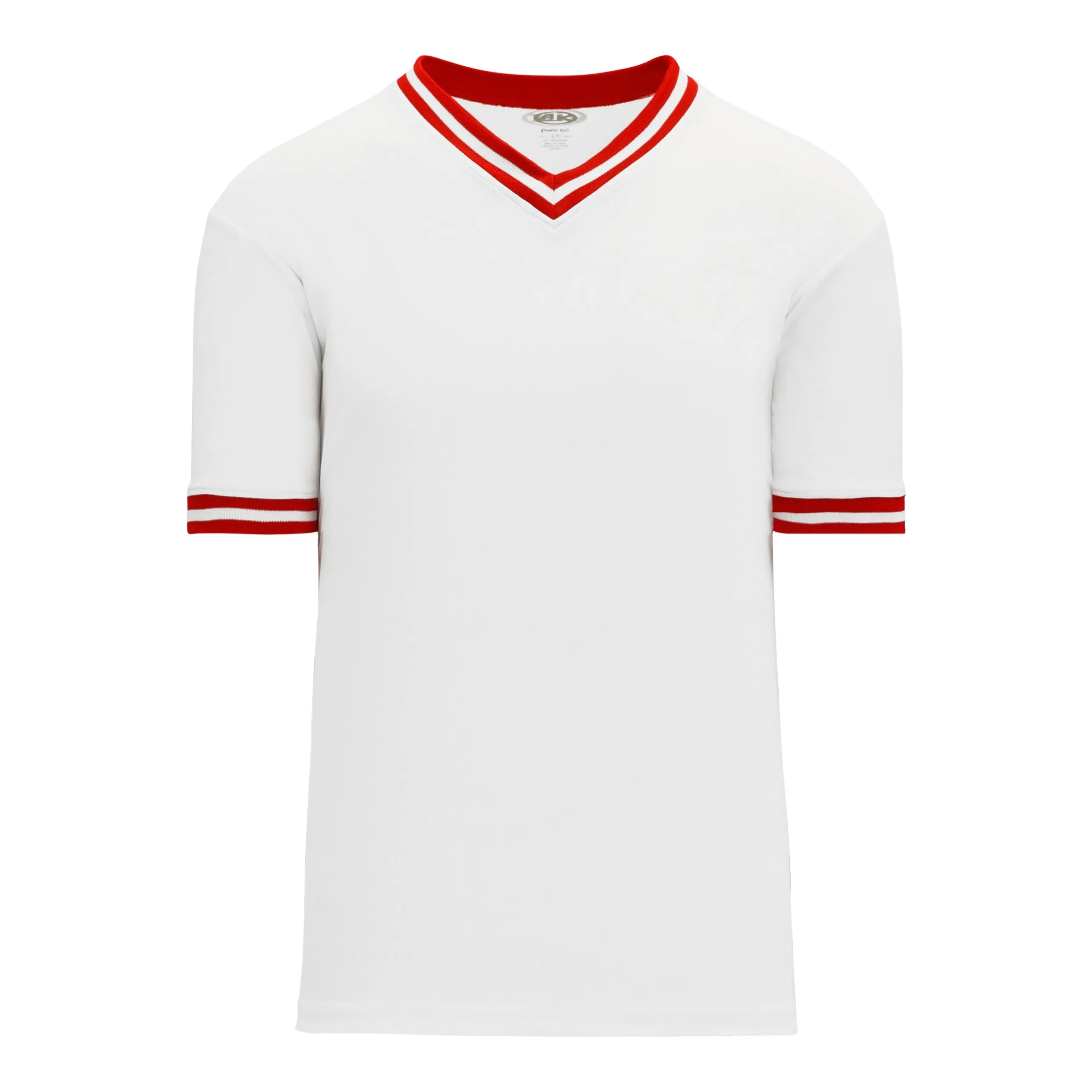 Retro V-Neck Dry Flex Pullover White-Red Jersey