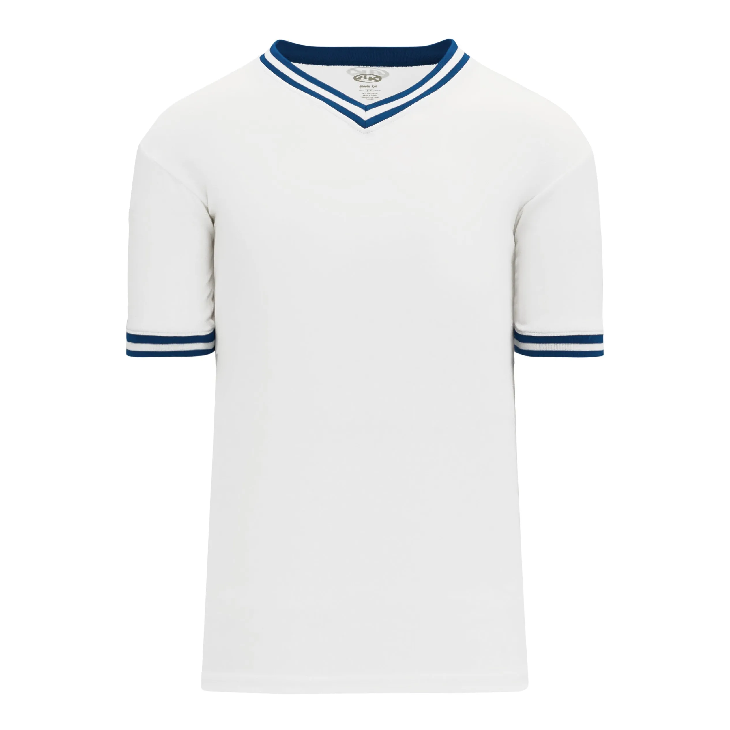 Retro V-Neck Dry Flex Pullover White-Royal Jersey
