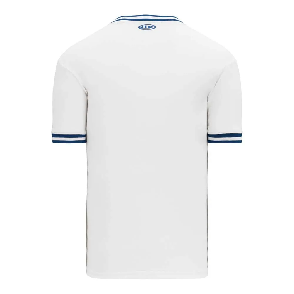 Retro V-Neck Dry Flex Pullover White-Royal Jersey