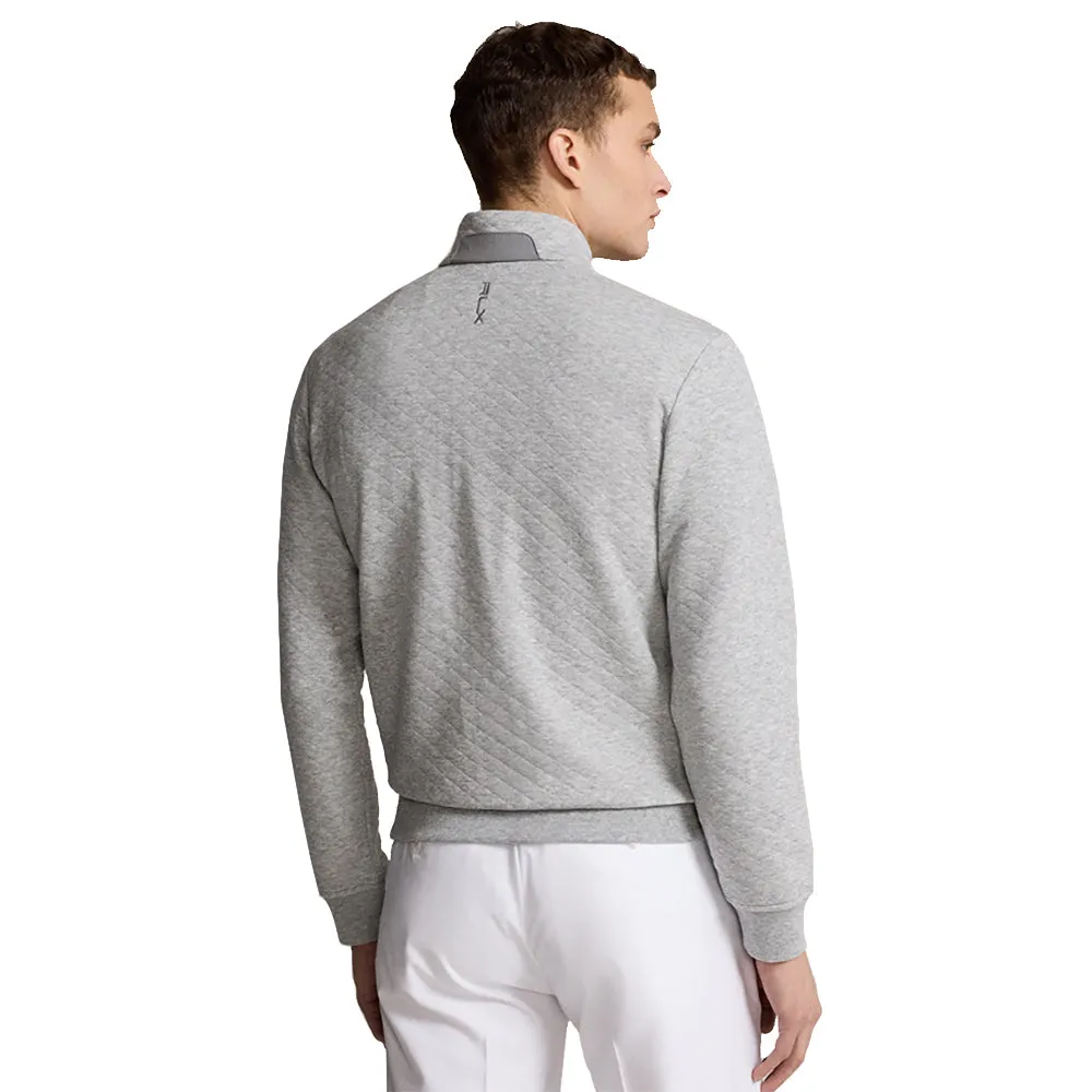 RLX Polo Golf Quilted Quarter-Zip Andover Heather Mens Golf Pullover