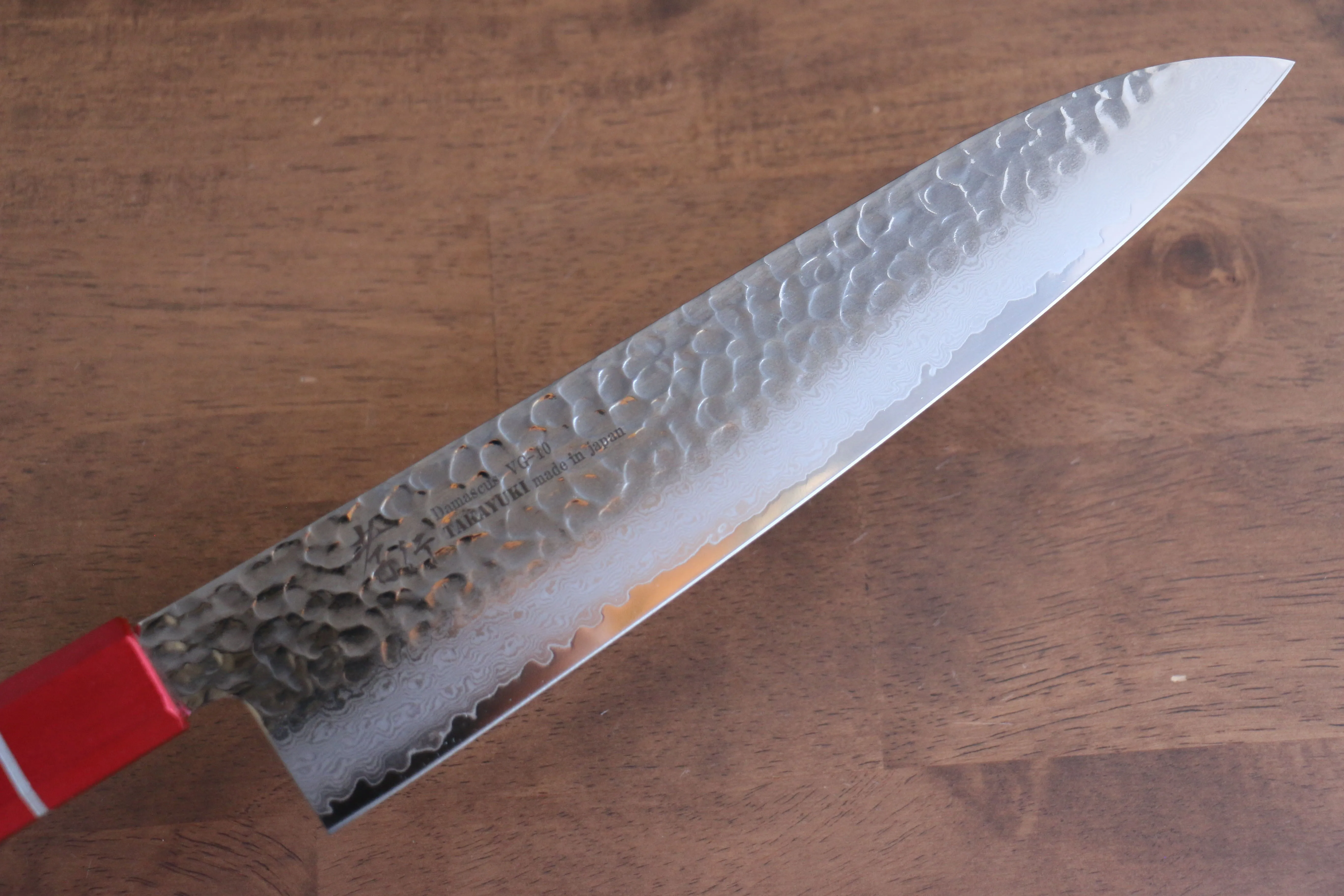 Sakai Takayuki VG10 33 Layer Damascus Gyuto 240mm Live oak Lacquered (Kouseki) Handle
