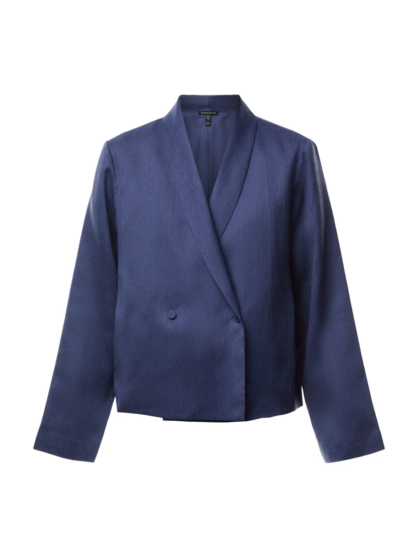 Shawl Collar Jacket Textured silk weave
