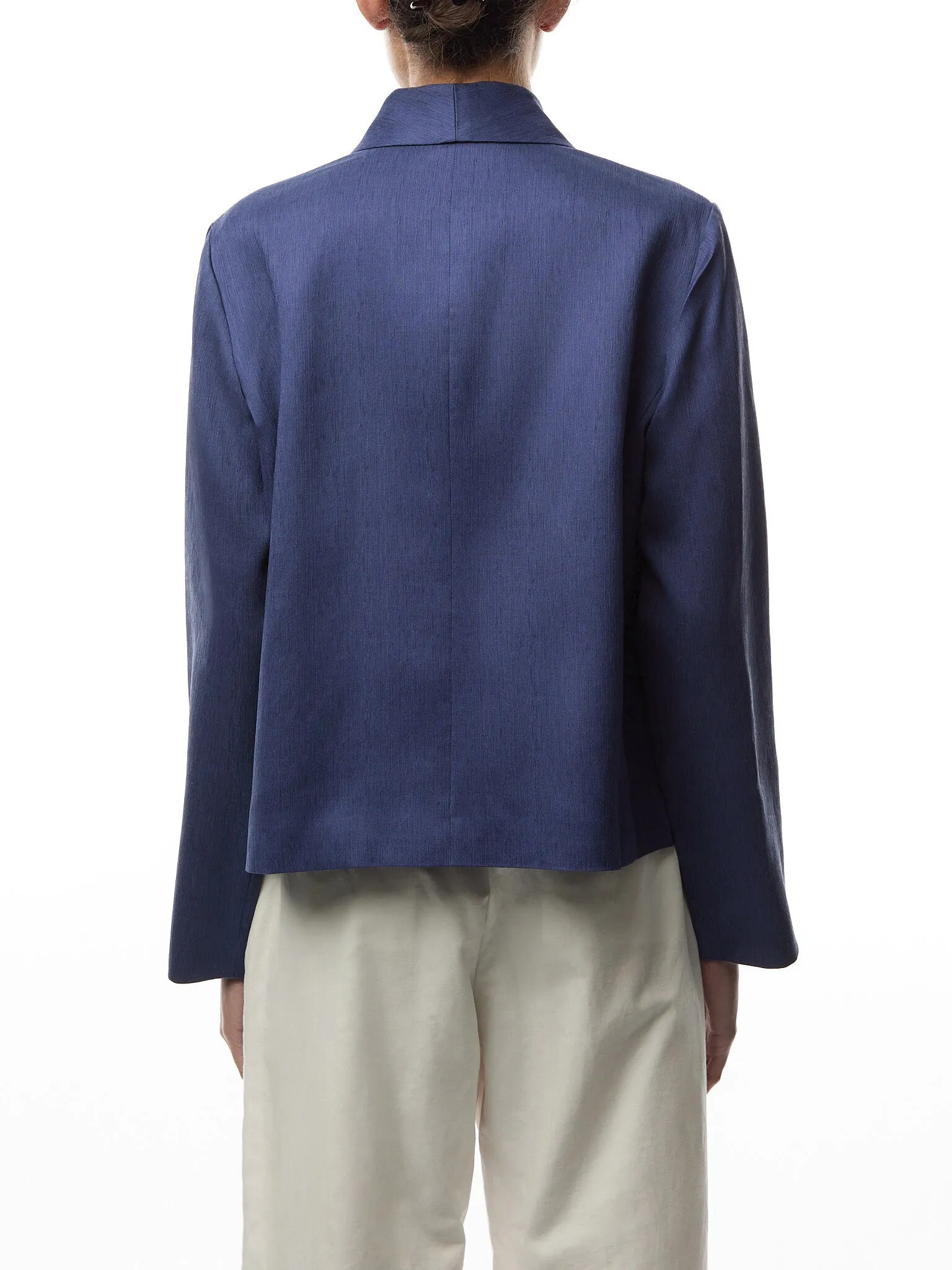Shawl Collar Jacket Textured silk weave