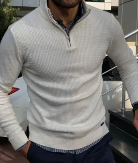 Simon | Elegant pullover with zipper