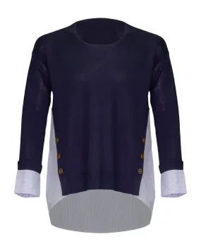 Sionne Mixed Media Pullover