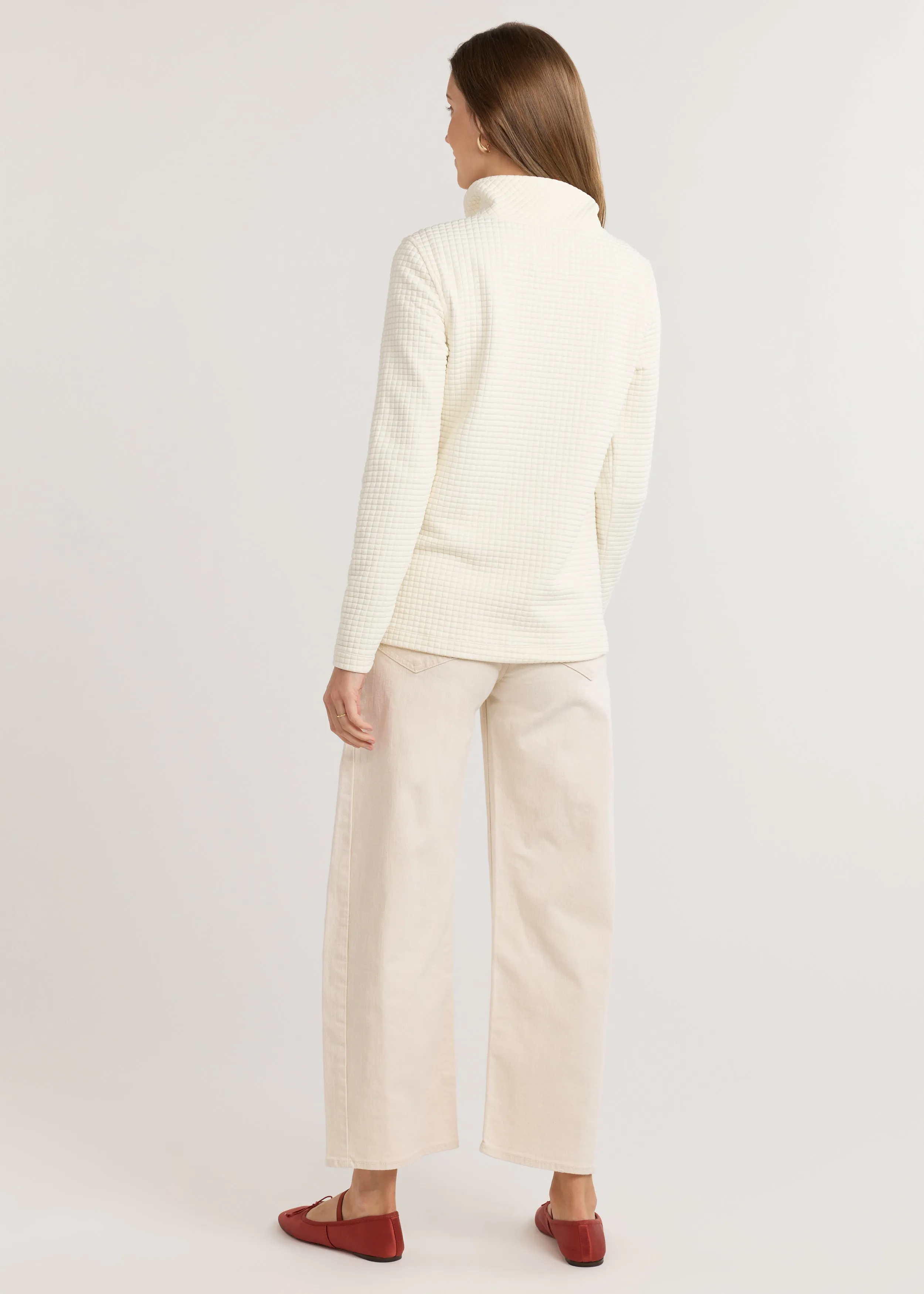 Smith Point Pullover in Waffle (Cream)