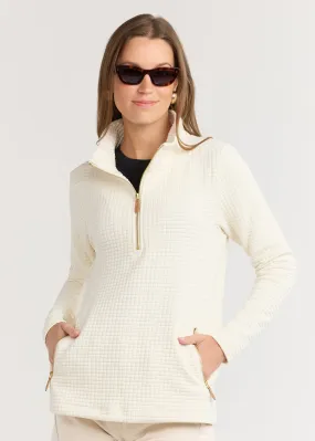 Smith Point Pullover in Waffle (Cream)