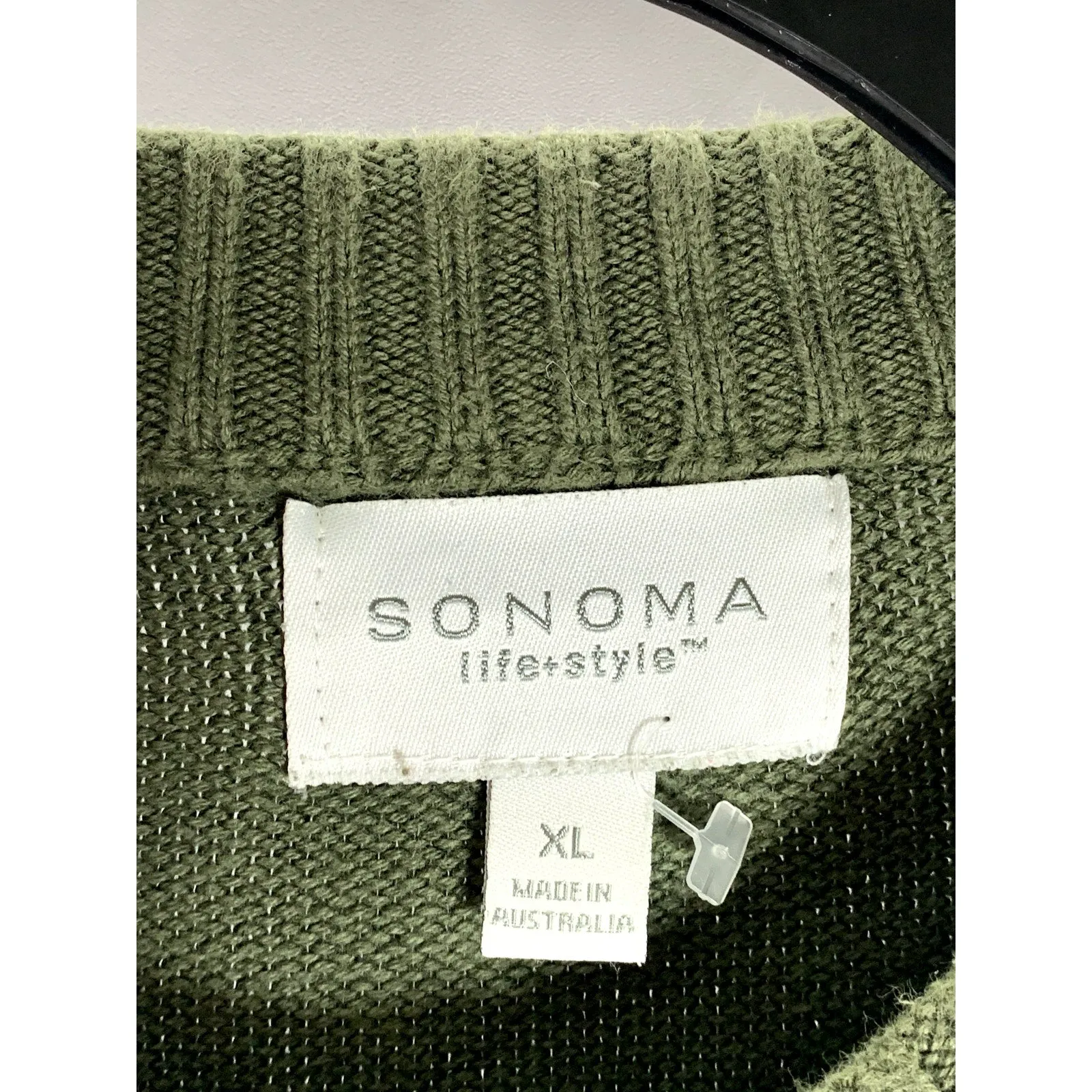 SONOMA LIFE STYLE Men's Dark Green Knit Crewneck Pullover Sweater SZ XL