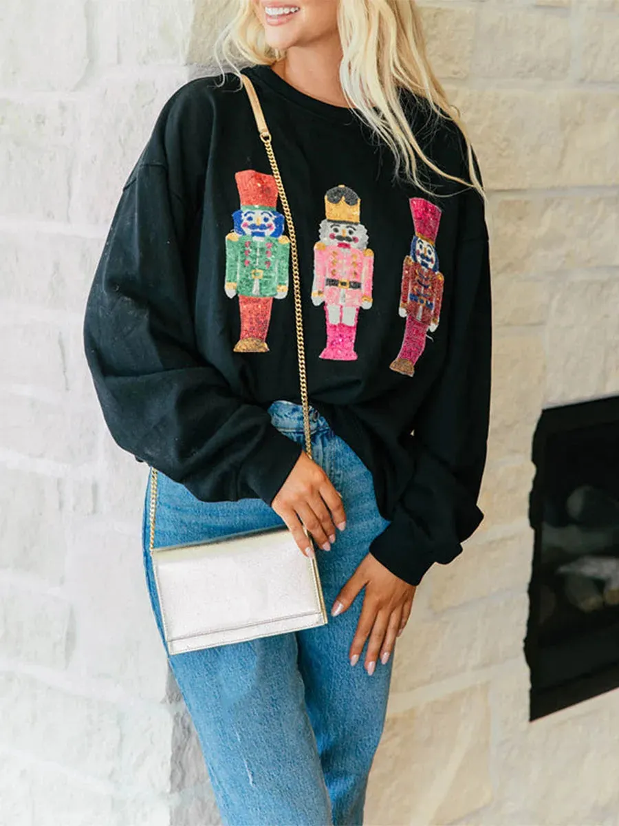 Sparkle Christmas Pullover Oversized Holidays Sweatshirt