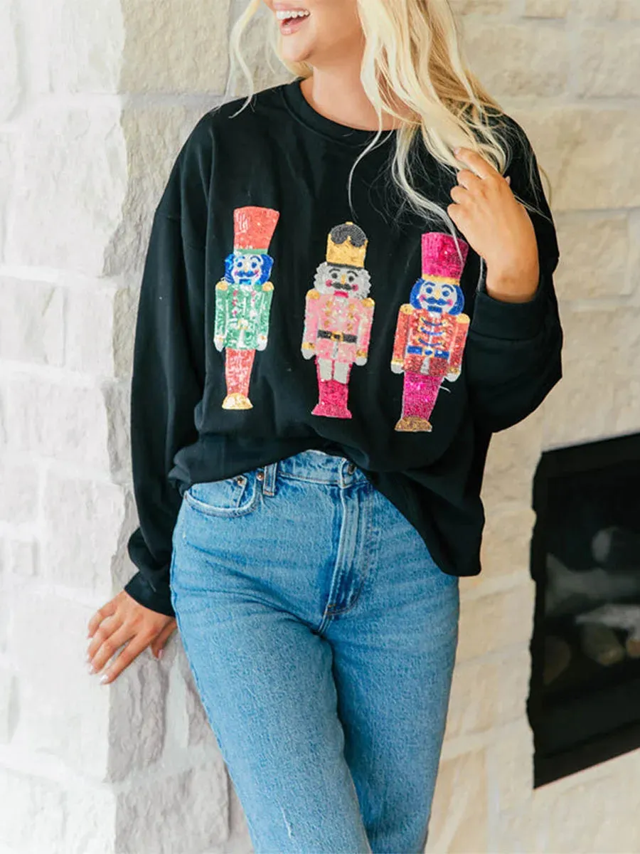 Sparkle Christmas Pullover Oversized Holidays Sweatshirt