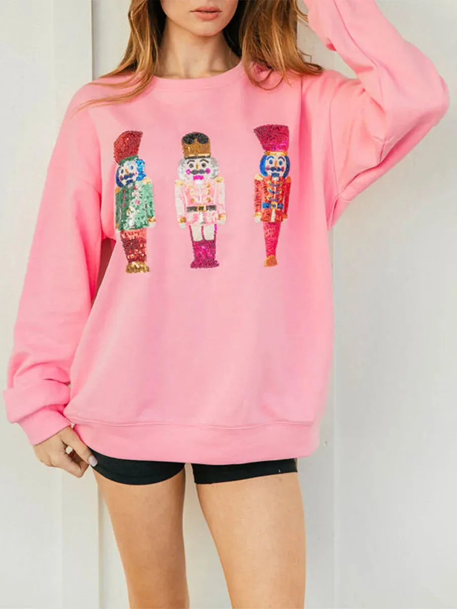 Sparkle Christmas Pullover Oversized Holidays Sweatshirt