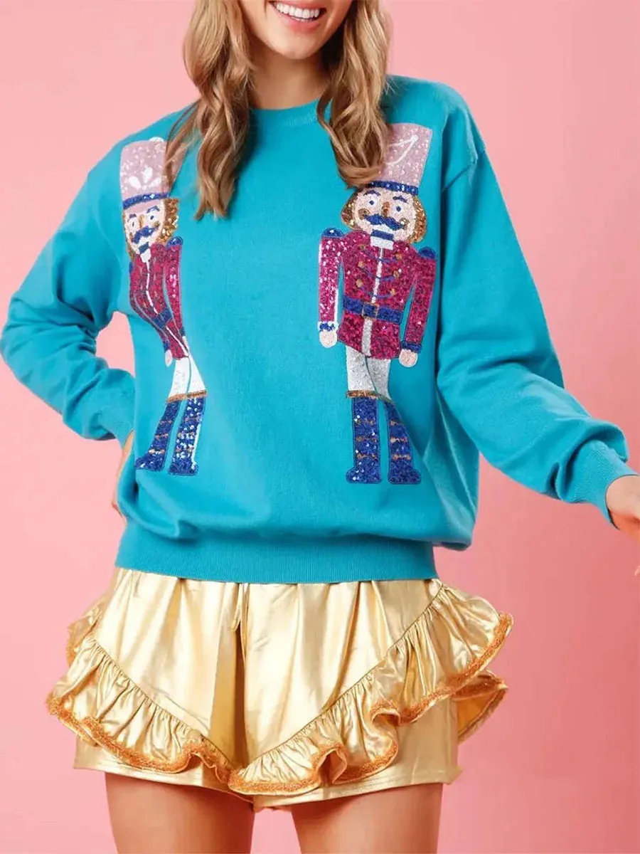 Sparkle Christmas Pullover Oversized Holidays Sweatshirt