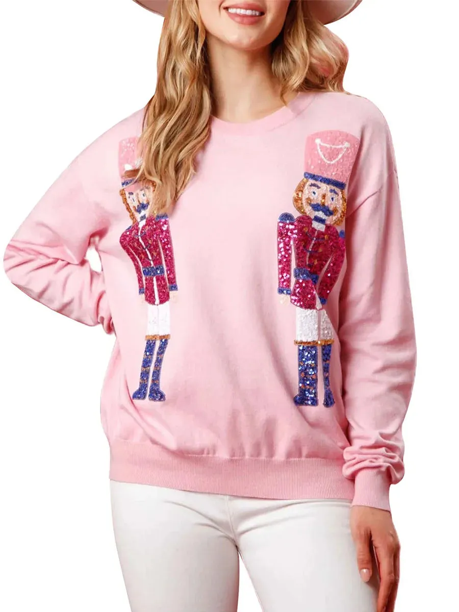 Sparkle Christmas Pullover Oversized Holidays Sweatshirt
