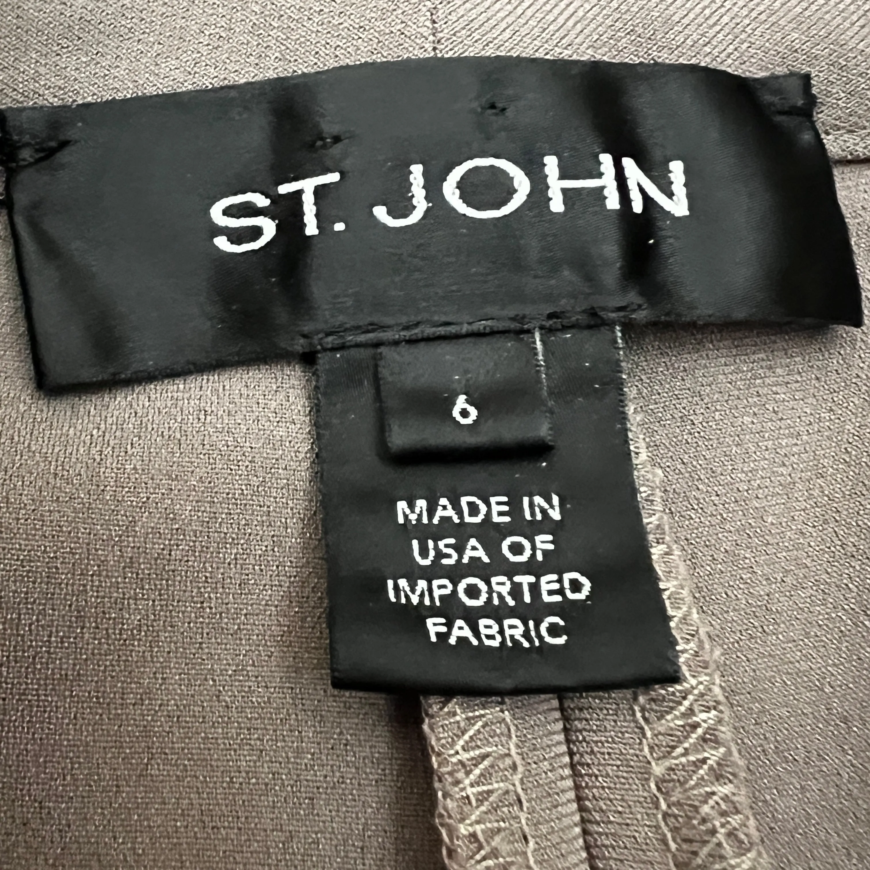 St. John Taupe Wide Leg Pants Size 6