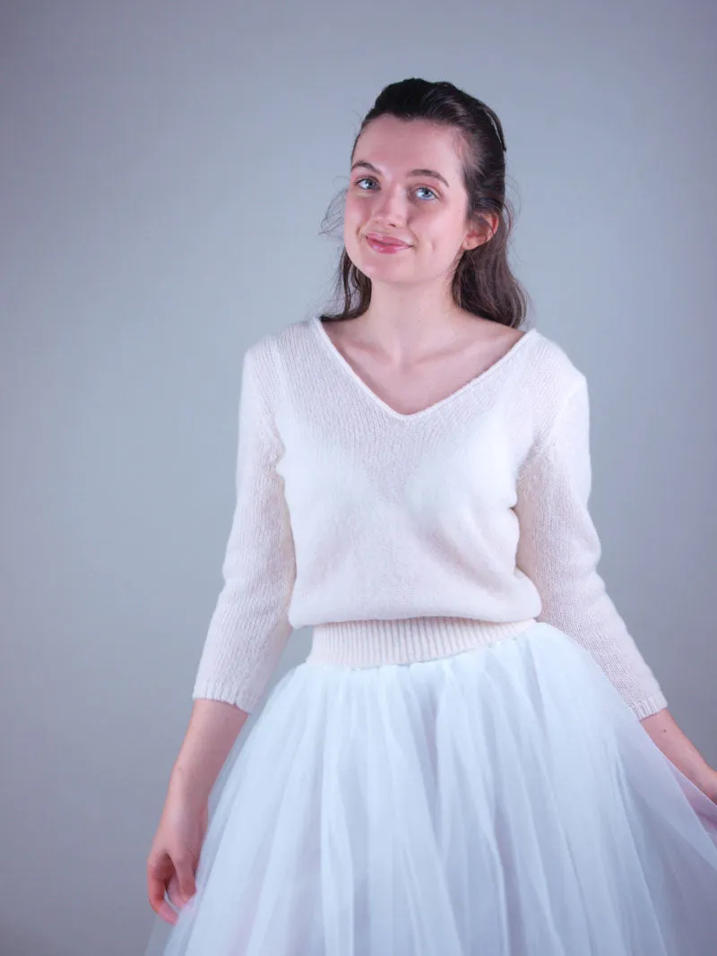 STRICK-BOX für einen Strickpullover mit Wolle und Strickanleitung