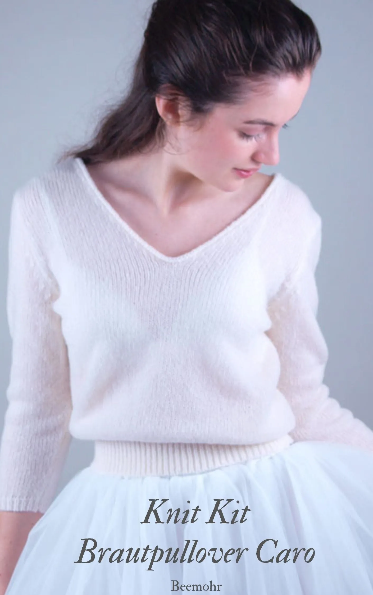 STRICK-BOX für einen Strickpullover mit Wolle und Strickanleitung