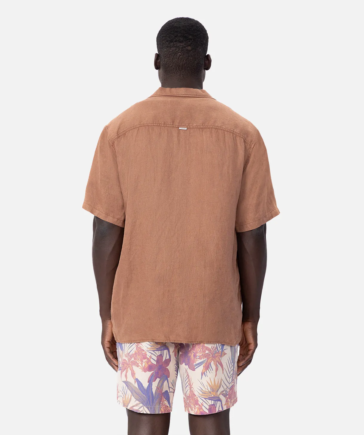 The Del Sur Linen S/s Shirt - Copper