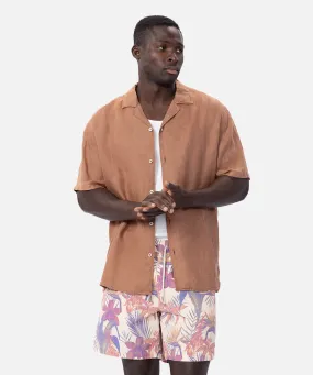 The Del Sur Linen S/s Shirt - Copper