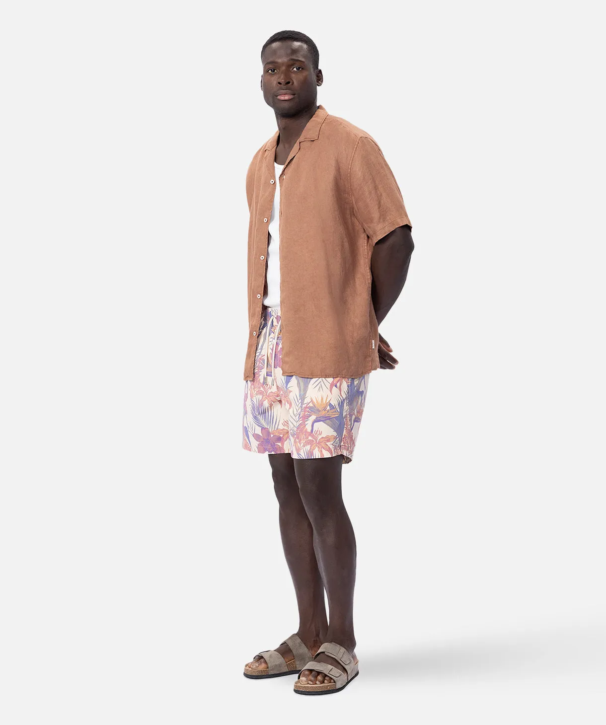 The Del Sur Linen S/s Shirt - Copper