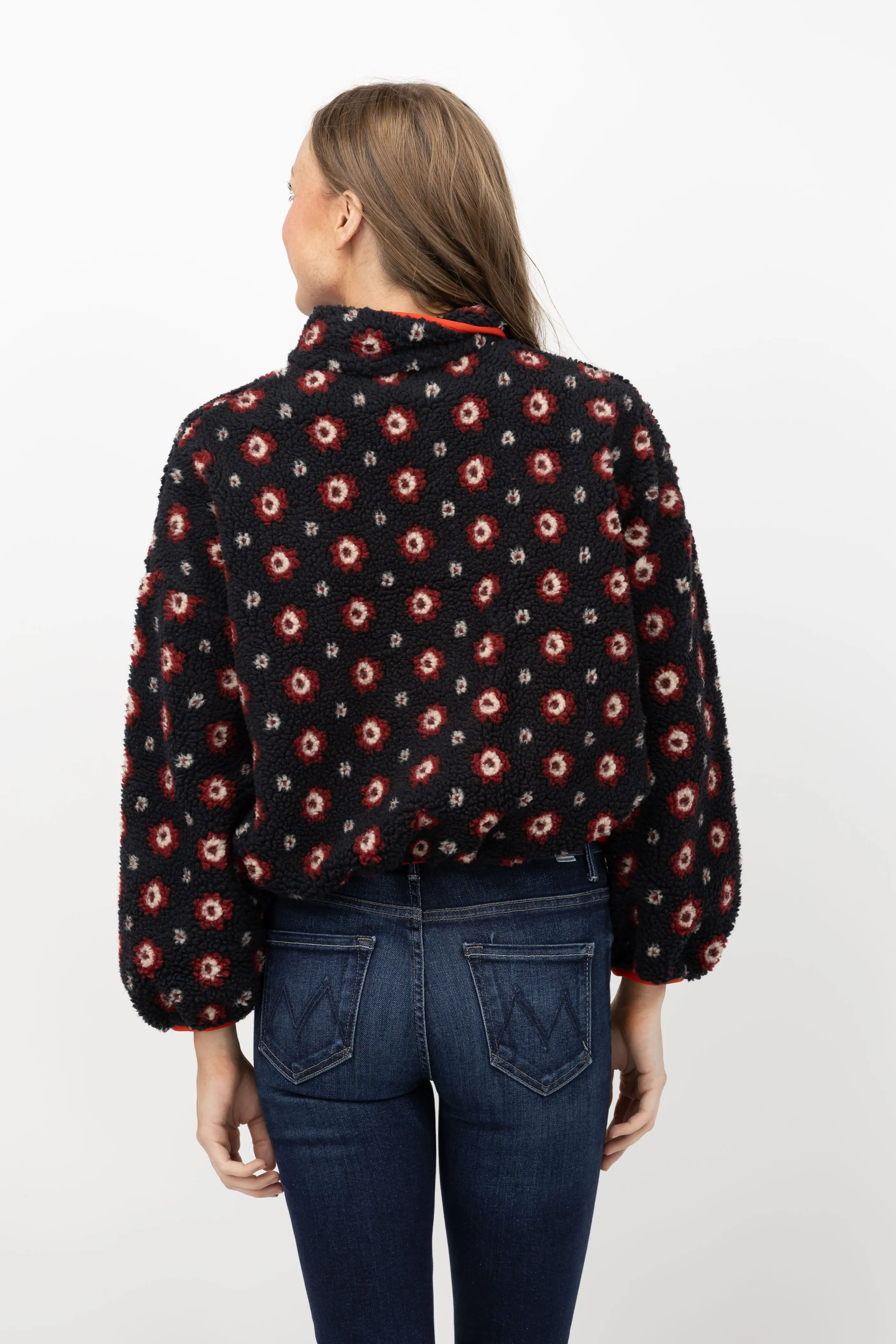 The Great. The Countryside Pullover in Navy Geo Daisy
