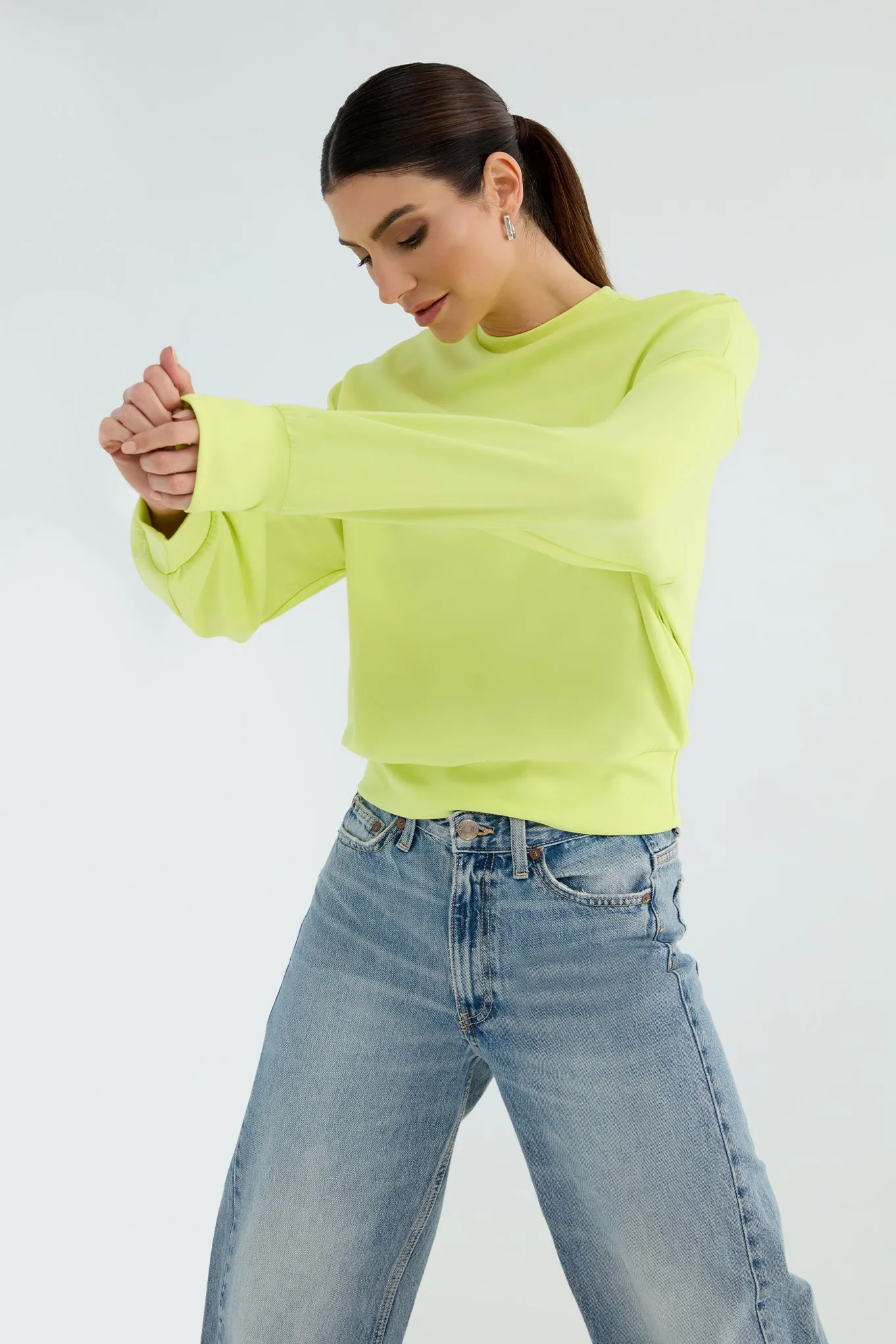 The Power Pullover: Classic - Magic Double Knit - Citron
