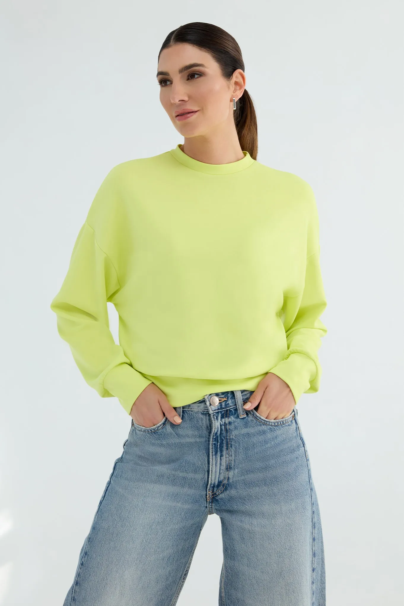 The Power Pullover: Classic - Magic Double Knit - Citron