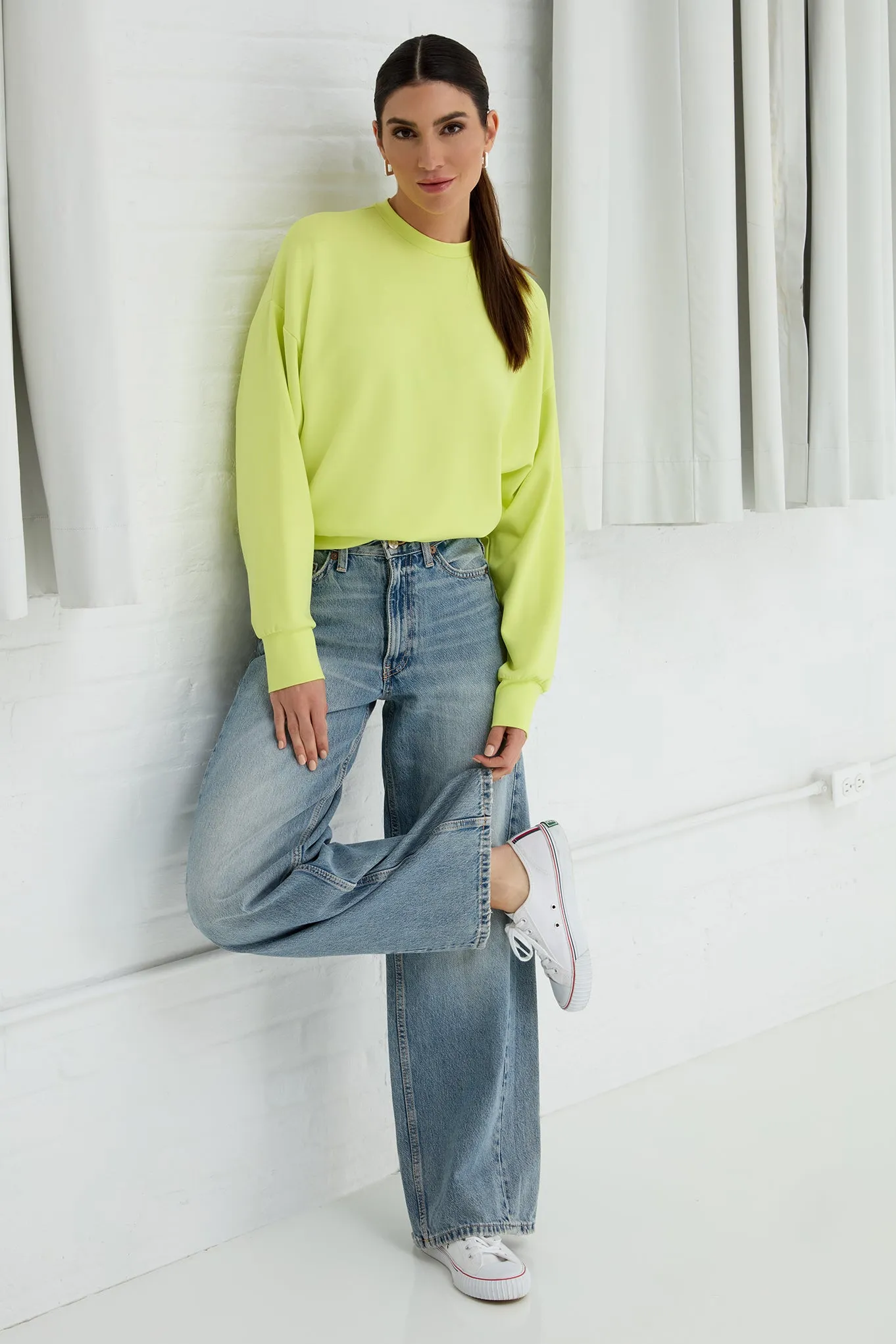 The Power Pullover: Classic - Magic Double Knit - Citron