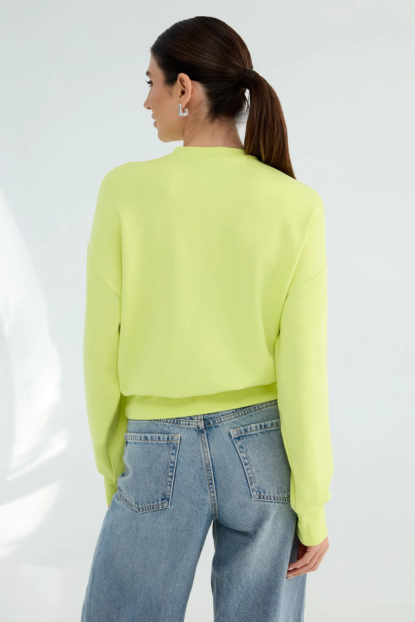 The Power Pullover: Classic - Magic Double Knit - Citron