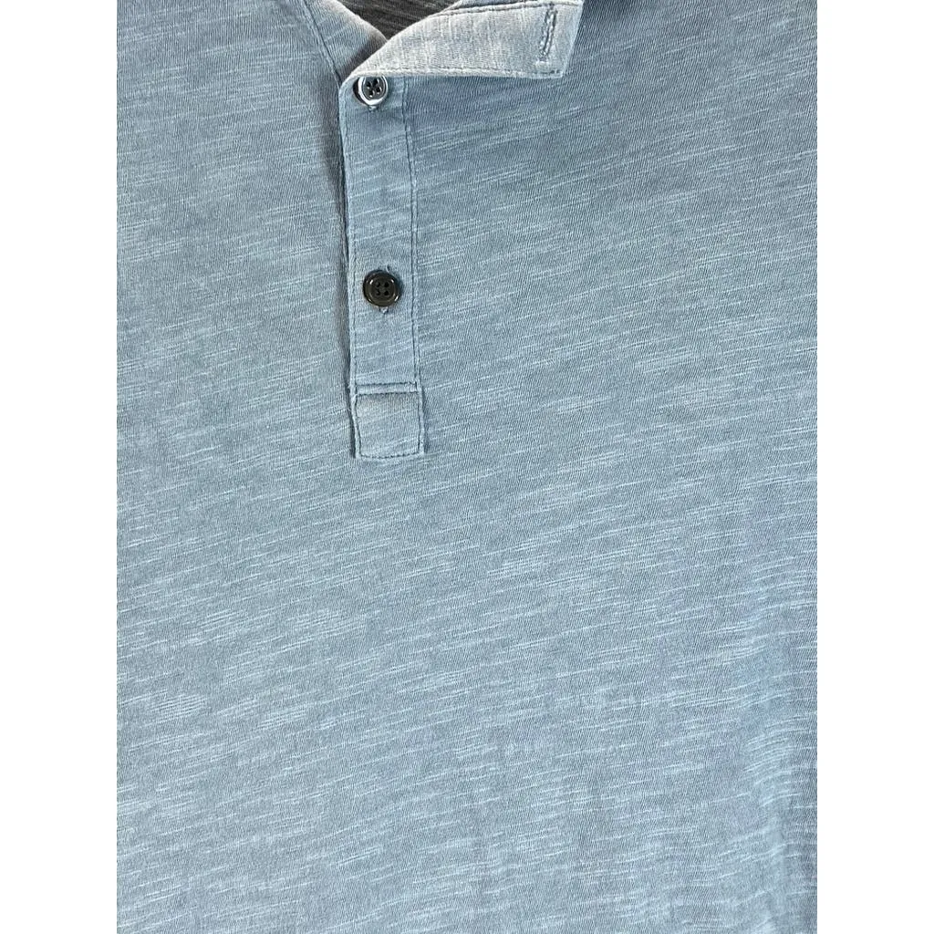 THEORY Men's Sky Blue Arlee Strato Short Sleeve Henley Shirt SZ L