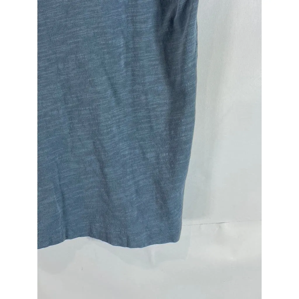 THEORY Men's Sky Blue Arlee Strato Short Sleeve Henley Shirt SZ L