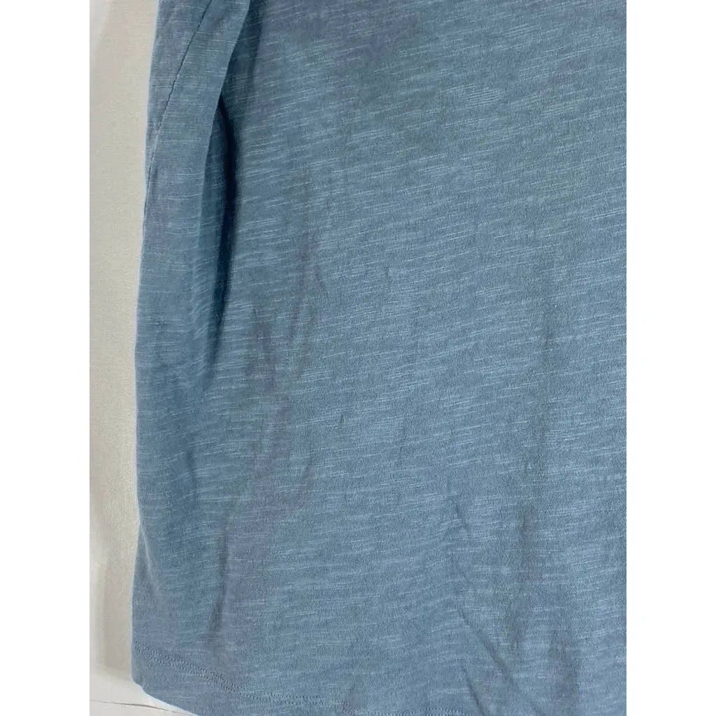 THEORY Men's Sky Blue Arlee Strato Short Sleeve Henley Shirt SZ L