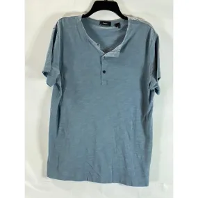 THEORY Men's Sky Blue Arlee Strato Short Sleeve Henley Shirt SZ L