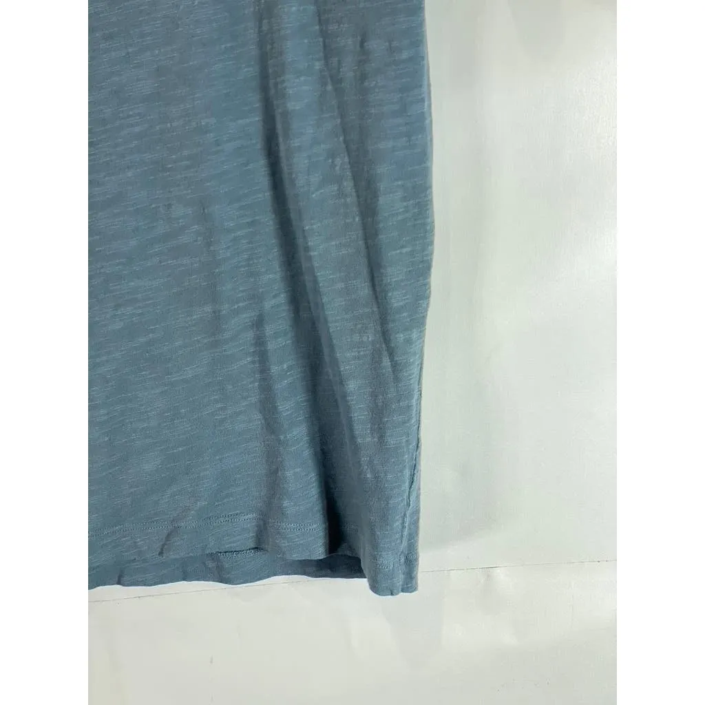 THEORY Men's Sky Blue Arlee Strato Short Sleeve Henley Shirt SZ L