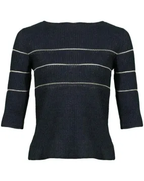 Tonet Stripe Detail 3/4 Sleeve Sweater
