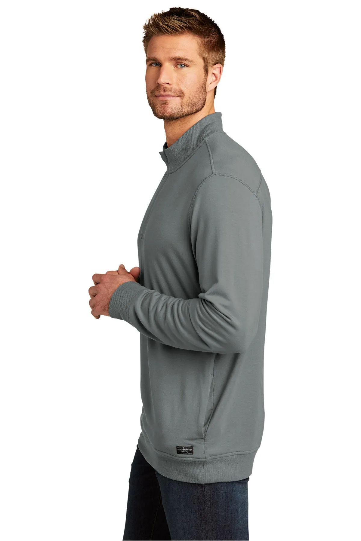 TravisMathew Newport 1/4-Zip Fleece Quiet Shade Grey