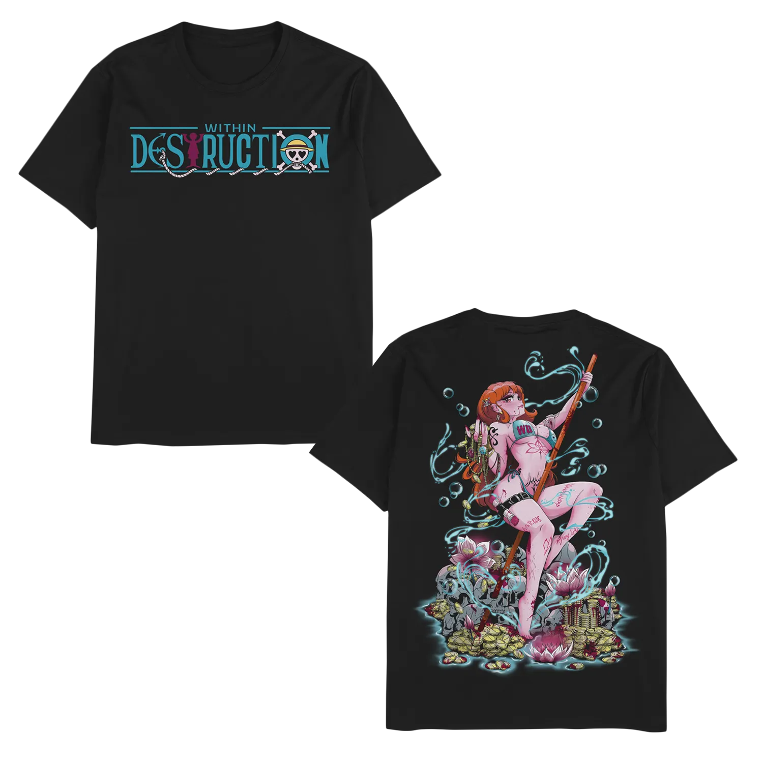 Treasure Skull - Black T-Shirt