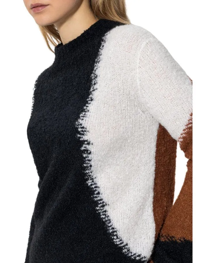 Tri-Colored Knit Pullover
