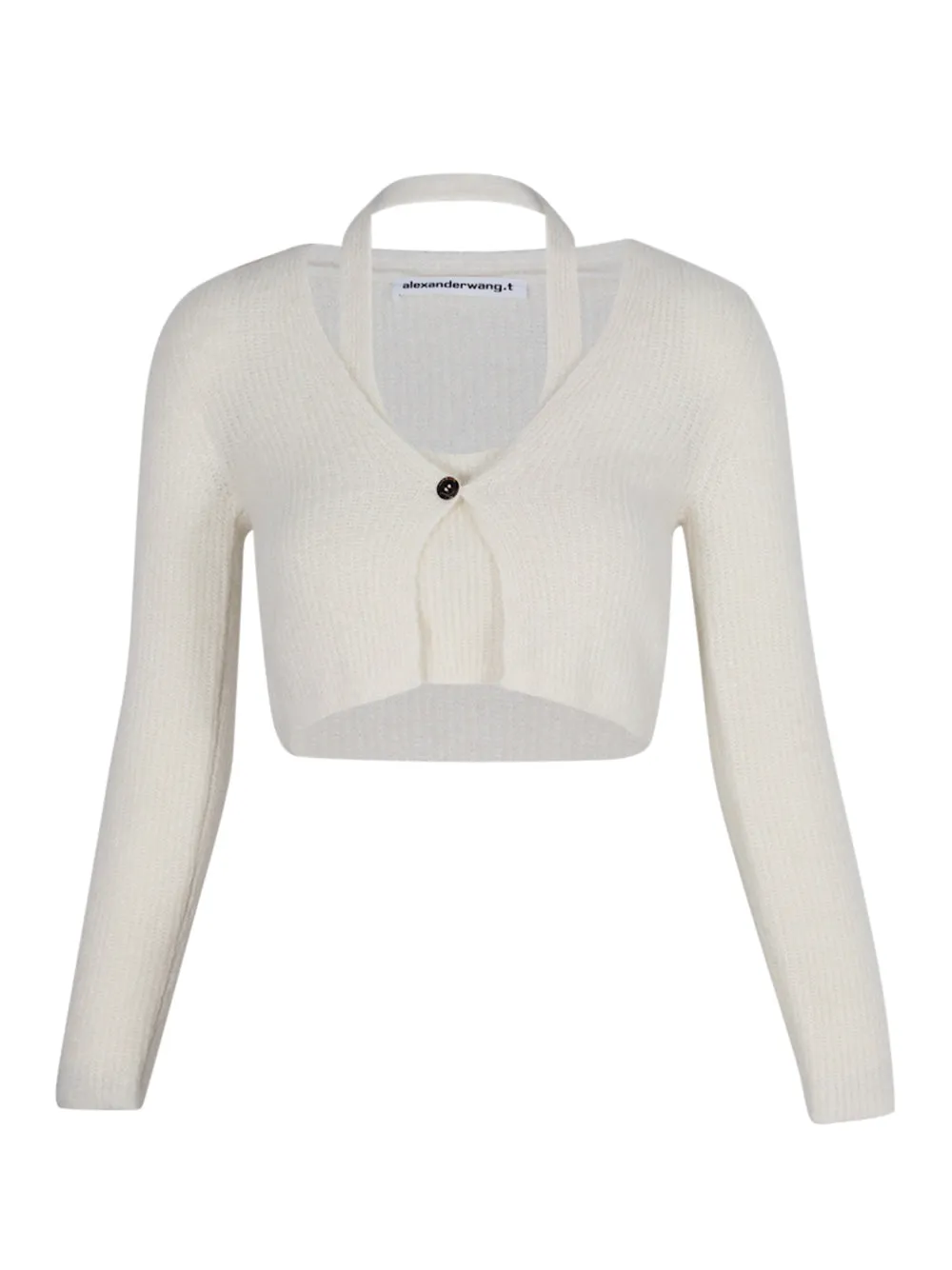 Twinset Halter Cardigan Pullover Soft (White)