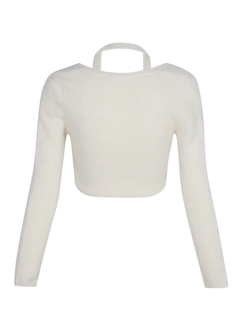 Twinset Halter Cardigan Pullover Soft (White)