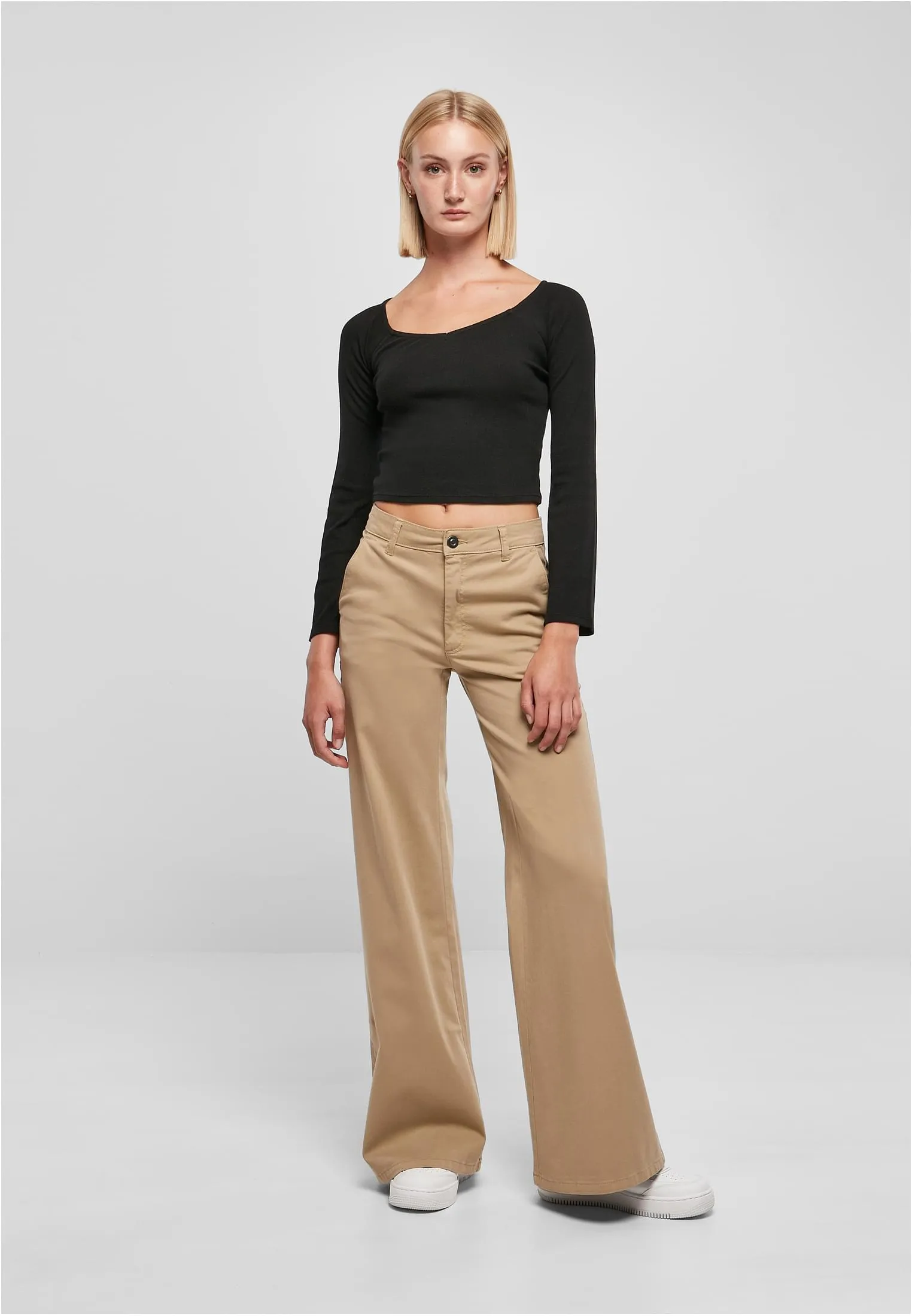 UC High Waist Wide Leg Chino Pants