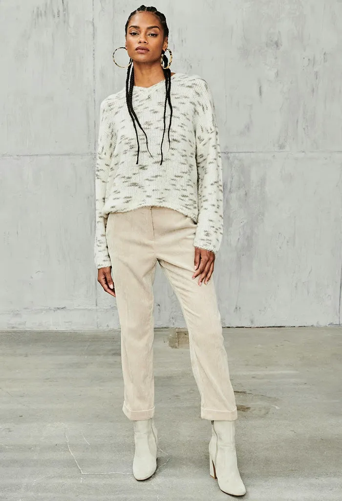 V-Neck Pullover - Vanilla Silverlight