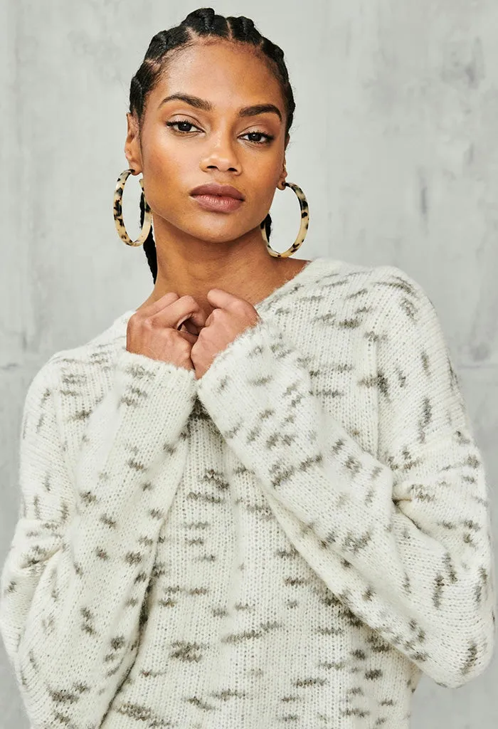 V-Neck Pullover - Vanilla Silverlight