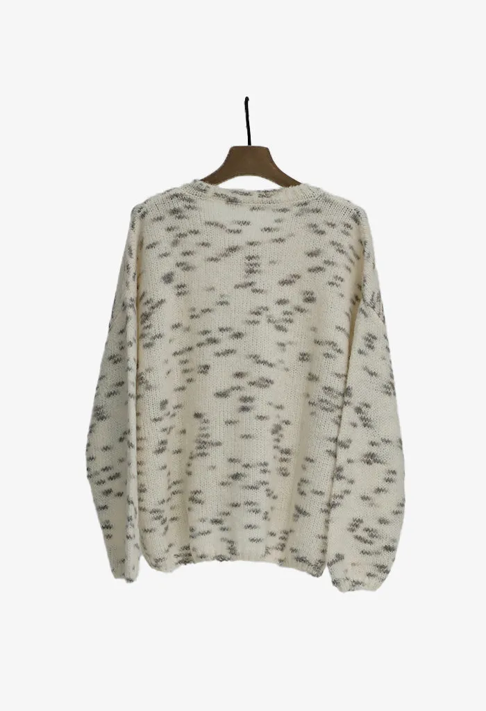 V-Neck Pullover - Vanilla Silverlight